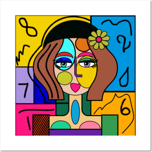 Funky Modern Art Girl Posters and Art